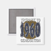 1960年代の記念日への献上品 マグネット (正面/裏面)