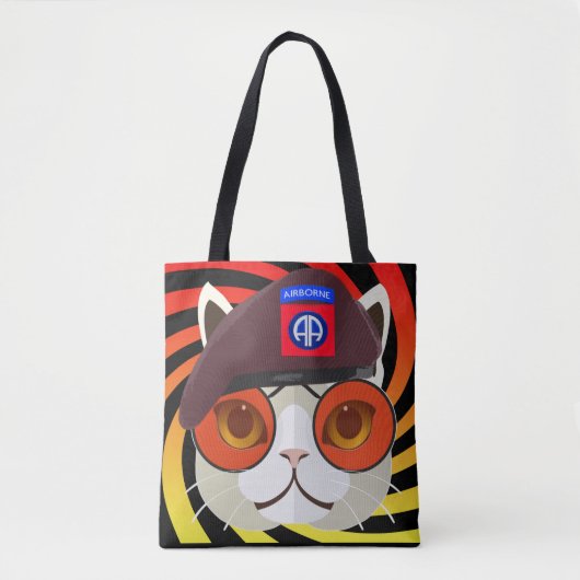 1960年代の82空挺師団の仔猫 トートバッグ (正面)