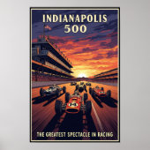 1960年代インディアナポリス500ヴィンテージウォールポスター ポスター (正面)