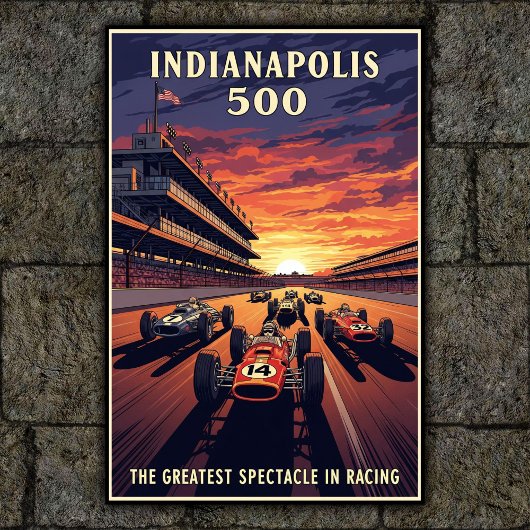 1960年代インディアナポリス500ヴィンテージウォールポスター ポスター
