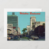 1960年代カリフォルニア州ロサンゼルス、ウィルシャー・ブールバード ポストカード (正面/裏面)