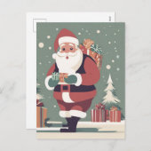 1960年代クリスマスカードヴィンテージ60年代クリスマスカード シーズンポストカード (正面/裏面)