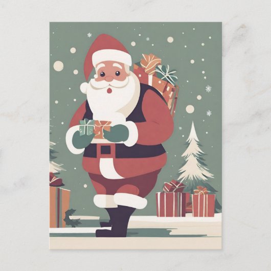 1960年代クリスマスカードヴィンテージ60年代クリスマスカード シーズンポストカード (正面)