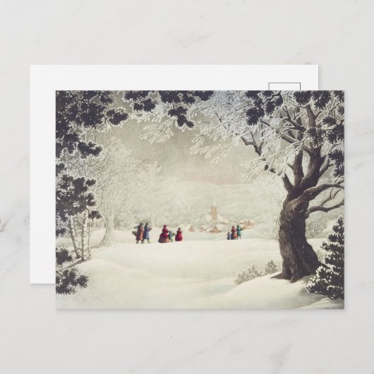 1960年代クリスマスカードヴィンテージ60年代クリスマスカード シーズンポストカード (正面/裏面)