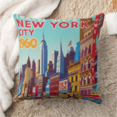 1960年代ニューヨークのポスター | 赤はっきりしたと黄色» クッション (ブランケット)