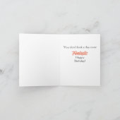 1960年代ファッショナブル女性誕生日カード カード (内部)