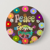 1960年代フラワーパワー 缶バッジ (正面)