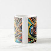 1960年代ホラーVacuiアートサイケデリック作品 コーヒーマグカップ (中央)