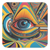 1960年代ホラーVacuiアートサイケデリック作品