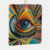 1960年代ホラーVacuiアートサイケデリック作品 セラミックオーナメント (右)