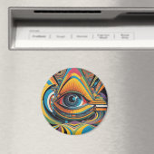 1960年代ホラーVacuiアートサイケデリック作品 マグネット (インサイチュ (食洗機))