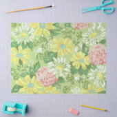 1960年代レトロミッドセンチュリー国ヴィンテージフローラ 薄葉紙 (クラフト)