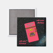 1960年代レトロ冷蔵庫の宇宙 マグネット (正面/裏面)