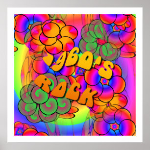 1960年代ロックフラワーサイケデリックパワーポスター ポスター