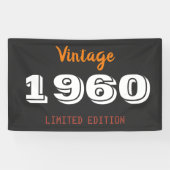 1960年代ヴィンテージ限定版バナー – レトロ66歳 横断幕 (横)