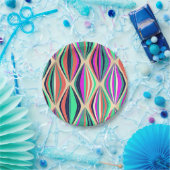 1960年代中世モダン型カラフル ペーパープレート (パーティー)