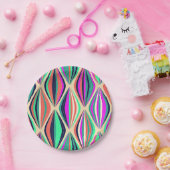 1960年代中世モダン型カラフル ペーパープレート (パーティー)