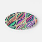 1960年代中世モダン型カラフル ペーパープレート (アングル)