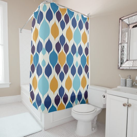 1960年代半ば幾何学模様 シャワーカーテン (インサイチュ)