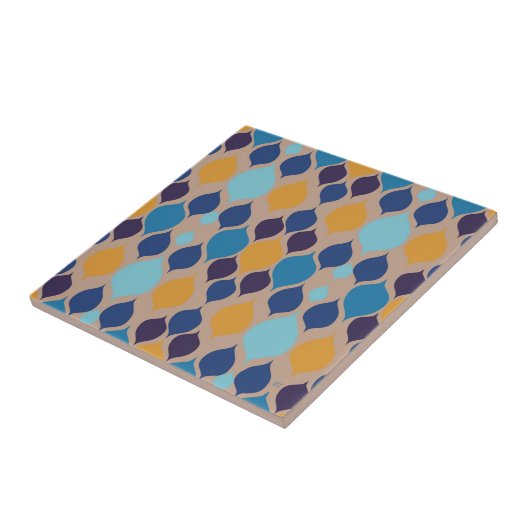 1960年代半ば幾何学的ベージュ タイル (側面)