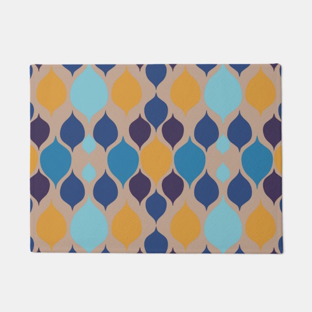 1960年代半ば幾何学的ベージュ ドアマット (正面)