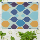 1960年代半ば幾何学青 キッチンタオル (折り畳み)