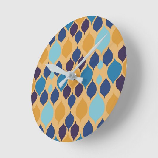1960年代半ば幾何学黄 ラウンド壁時計 (傾斜)