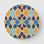 1960年代半ば幾何学黄 ラウンド壁時計 (正面)