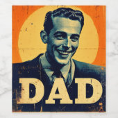 1960年代風グラフィック DAD (1) ワインラベル (シングルラベル)