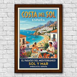 1960年代 コスタデルソル スペイン旅行ポスター ポスター