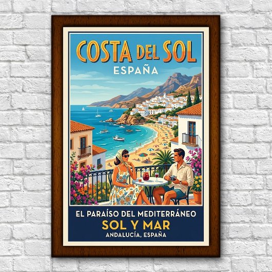 1960年代 コスタデルソル スペイン旅行ポスター ポスター