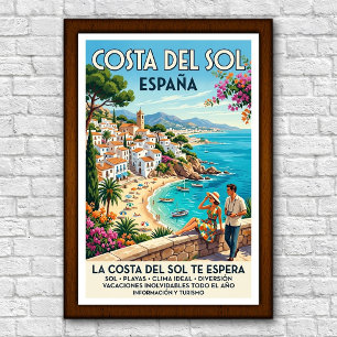1960年代 コスタデルソル スペイン旅行ポスター ポスター