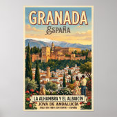 1960年代 スペイン グラナダ 旅行ポスター ヴィンテージ ポスター (正面)