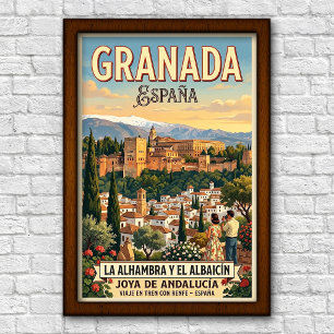 1960年代 スペイン グラナダ 旅行ポスター ヴィンテージ ポスター