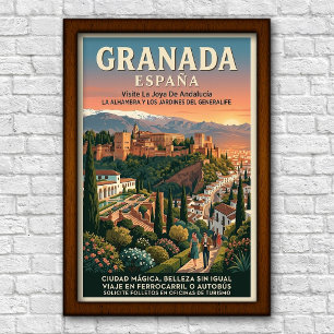 1960年代 スペイン グラナダ 旅行ポスター ヴィンテージ ポスター