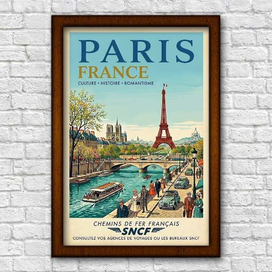 1960年代 パリ フランス 旅行 ポスター