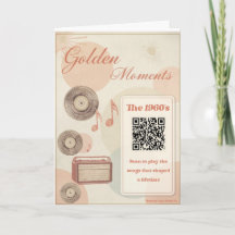 「1960年代 メモリーケア訪問カード ミュージックQRコード付き」
