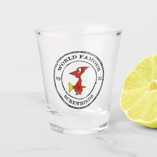 1960年以来のVS-33のスクリューバード ショットグラス (正面)