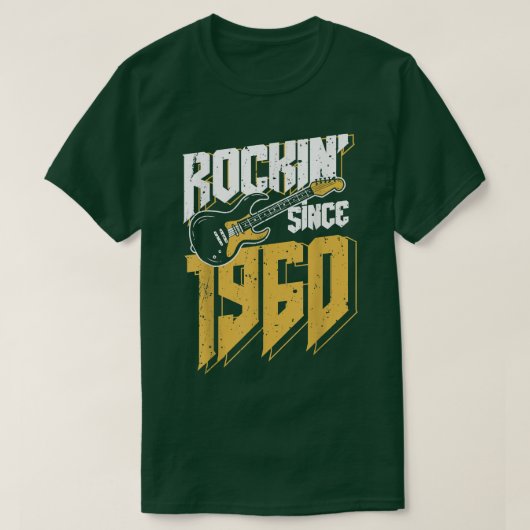 1960年以来ロックンロック音楽ファン62th Bir Tシャツ (デザイン正面)