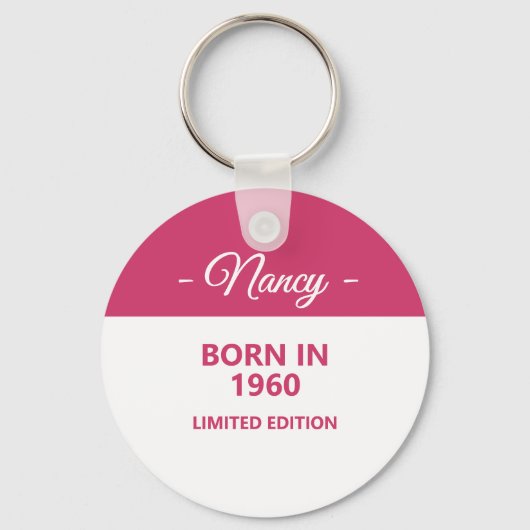 1960年生まれ生活誕生日 キーホルダー (正面)