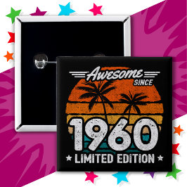 1960年生まれ1960年以来1960年限定レトロ素晴らし 缶バッジ