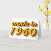 1960年製（黄&赤） カード (黄色い花)