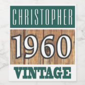 1960年誕生ワインラベル ワインラベル (シングルラベル)