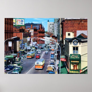 1960年頃のポートランドメーンコングレ通り ポスター