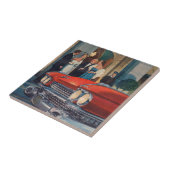 1960年頃の赤キャデラックグリル タイル (側面)