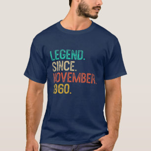 1960年11月以来の驚き60th誕生日ギフト60 tシャツ