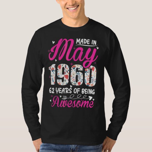 1960年5素晴らし月フローラ62位 Tシャツ (正面)