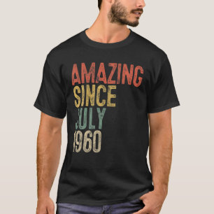 1960年7月以来の驚き60th誕生日ギフト60年 tシャツ