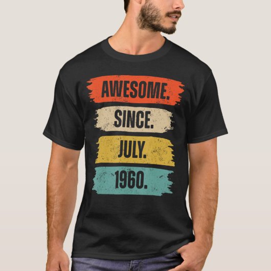 1960年7素晴らし月63日誕生日 Tシャツ (正面)