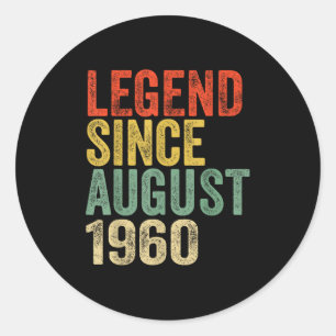 1960年8月生まれの伝説 65歳の誕生日を祝おう 65歳 ラウンドシール